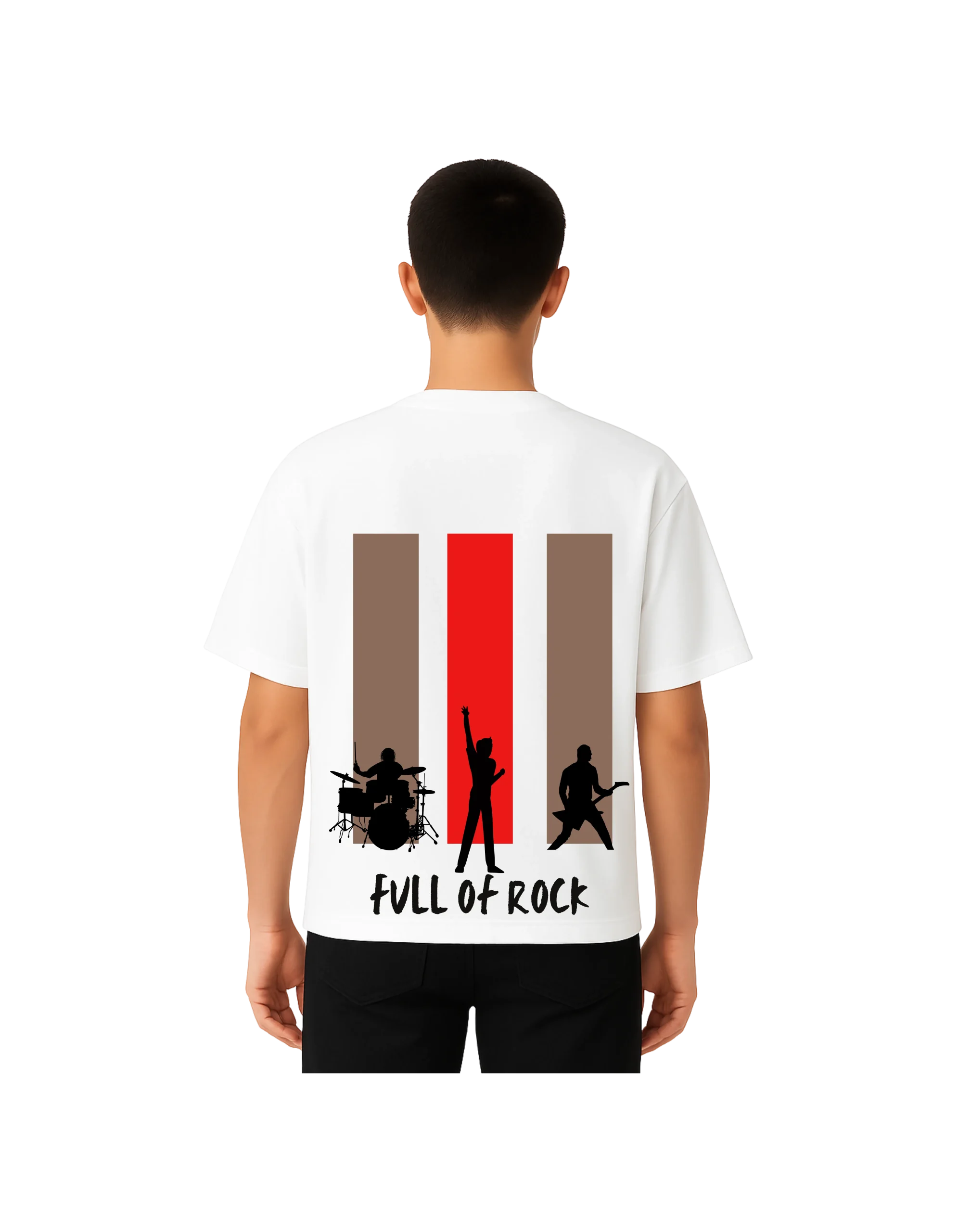 Oversized White T-Shirt – Unshakeable Mind Graphic