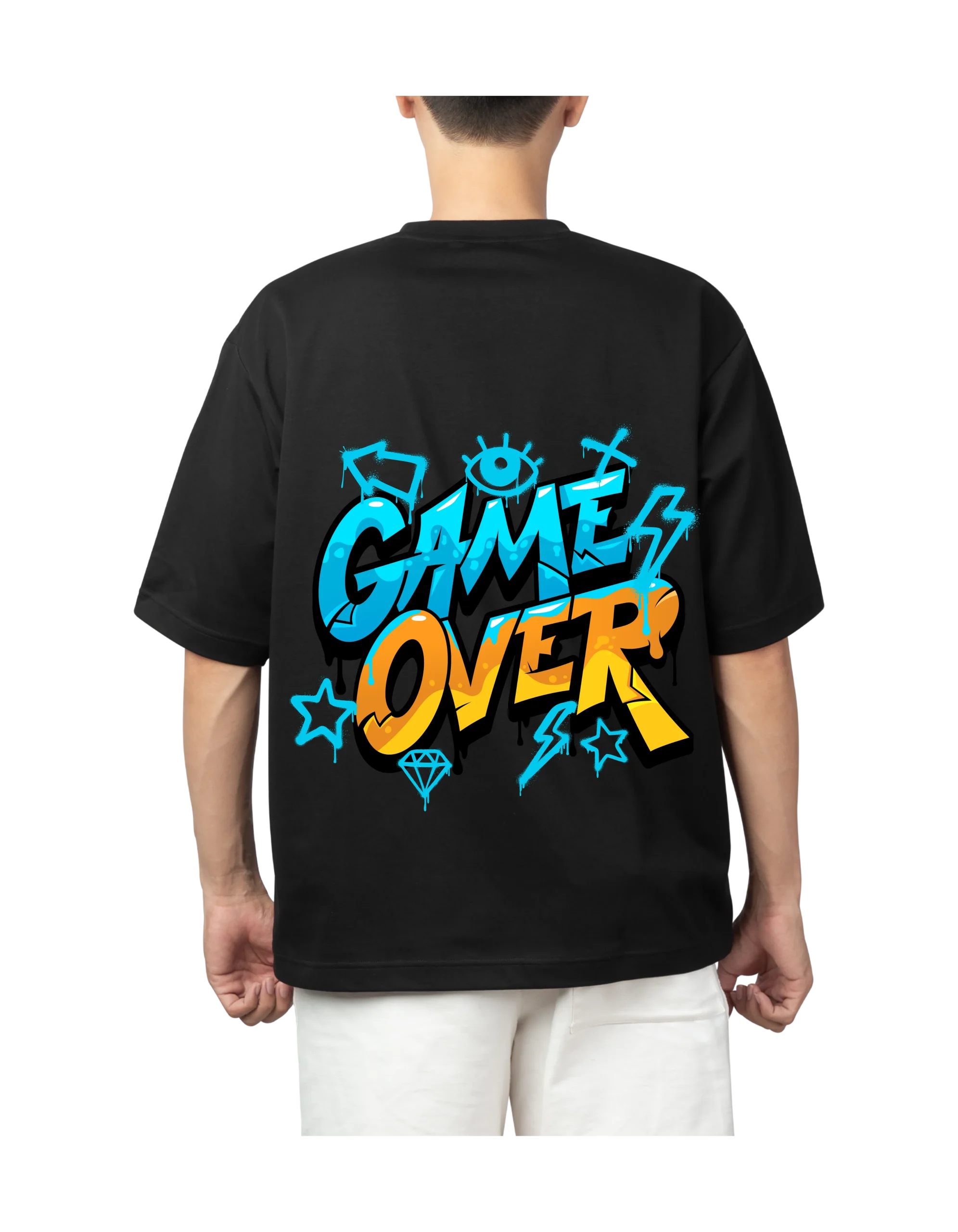 Oversized Black T-Shirt – Weekend Mood Quote